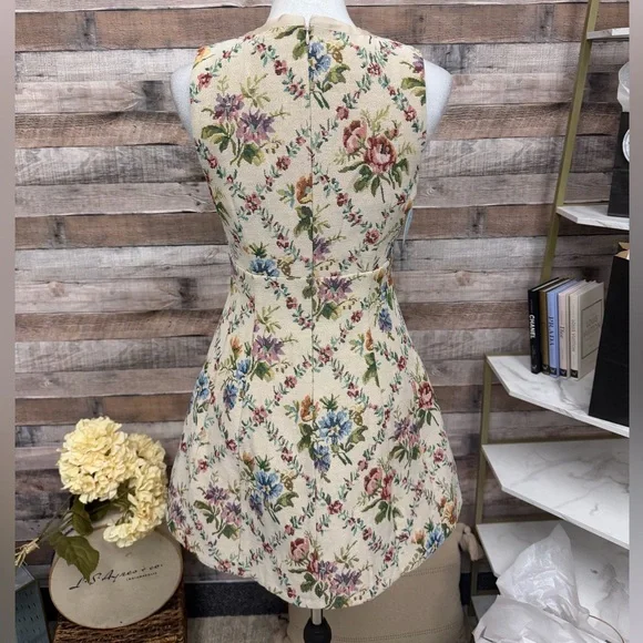 Hill House Beige Floral Mini Dress - Picture 4 of 7